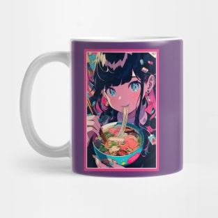 Cute Anime Girl |  Ramen Noodles | Hentaii Chibi Kawaii Design Mug